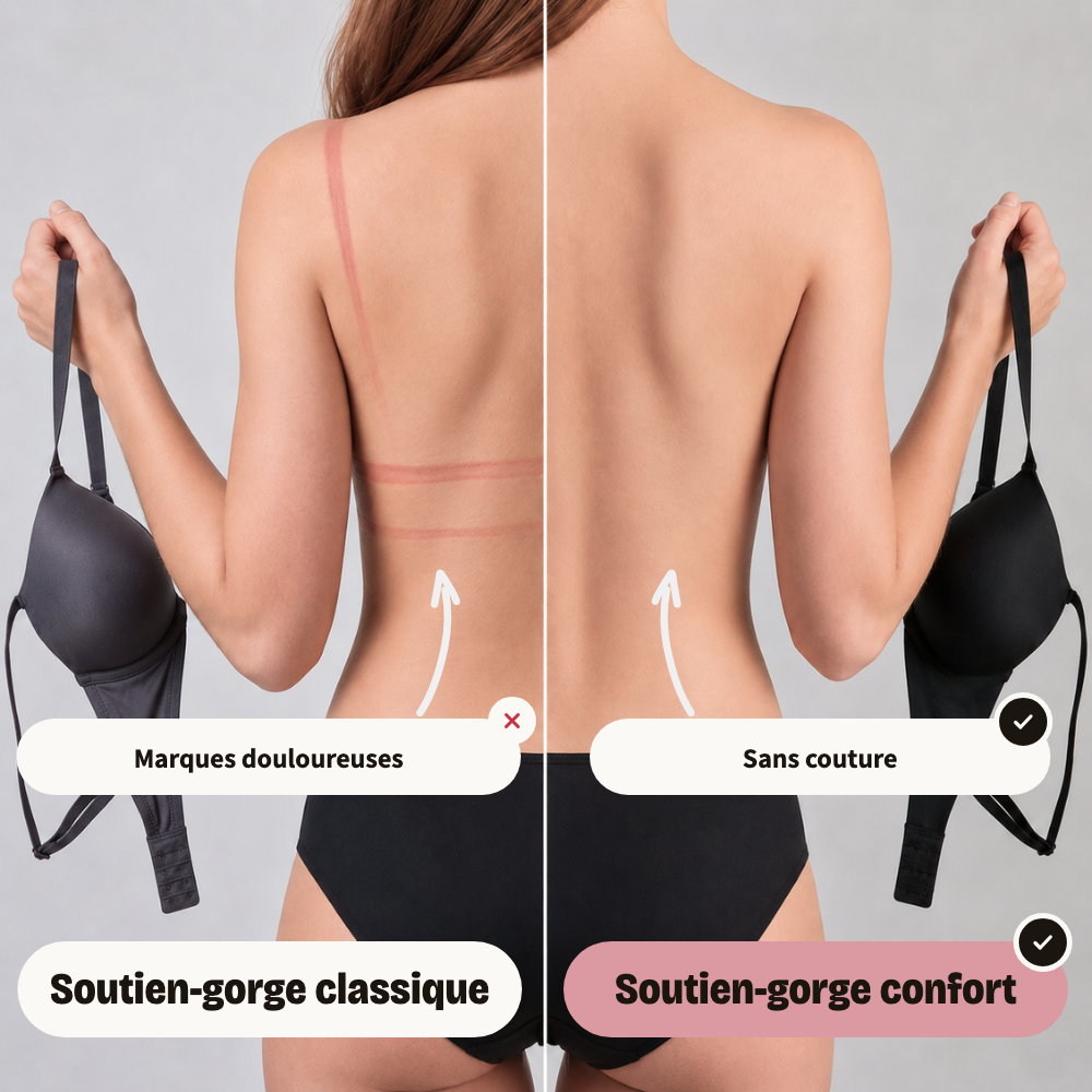 Comparaison : marques douloureuses, ou soutien-gorge sans couture
