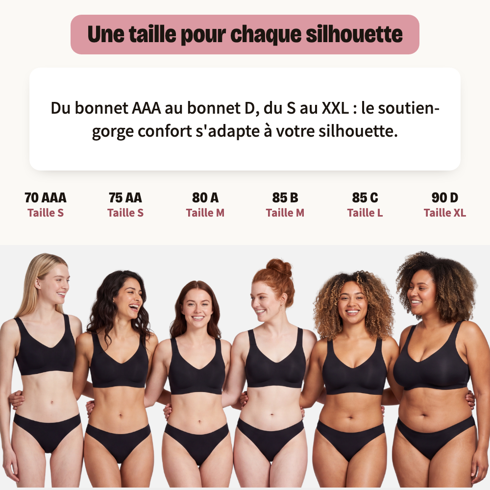 Du bonnet AAA au bonnet D, du S au XXL