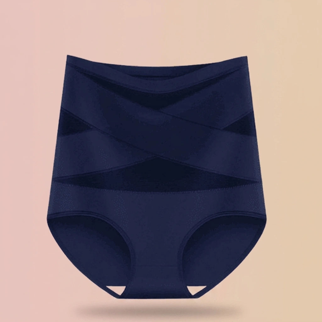 Culotte gainante taille haute bleu marine