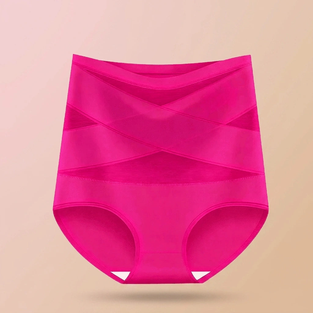 Culotte gainante taille haute rose