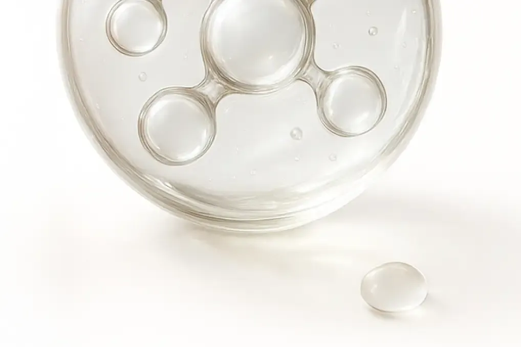 Texture de soin transparente en gouttes (3:2)